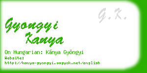 gyongyi kanya business card
